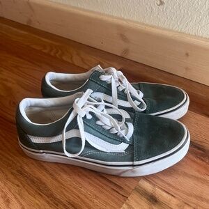 vans dark sage green shoes